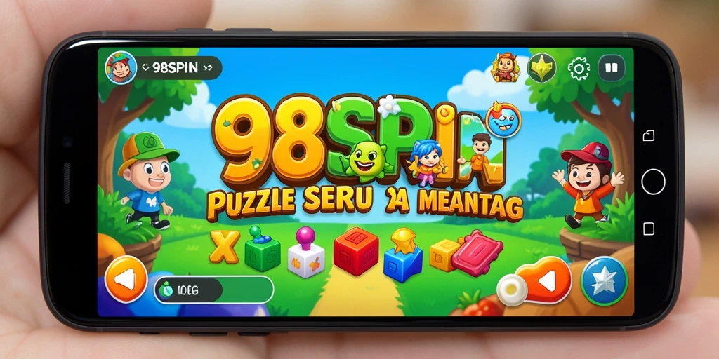 Tampilan gameplay seru di 98SPIN dengan berbagai tantangan Puzzle.