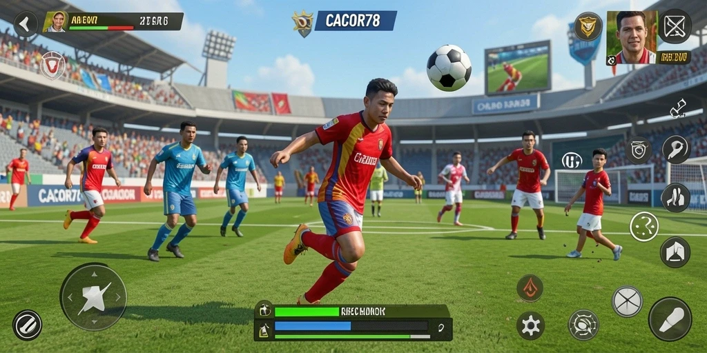 Tampilan gameplay CACOR78 yang menarik dan penuh aksi olahraga.