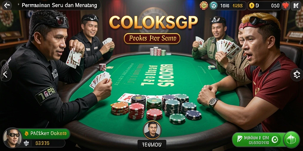 Gameplay seru dan menantang dari COLOKSGP dengan berbagai pilihan meja Poker.