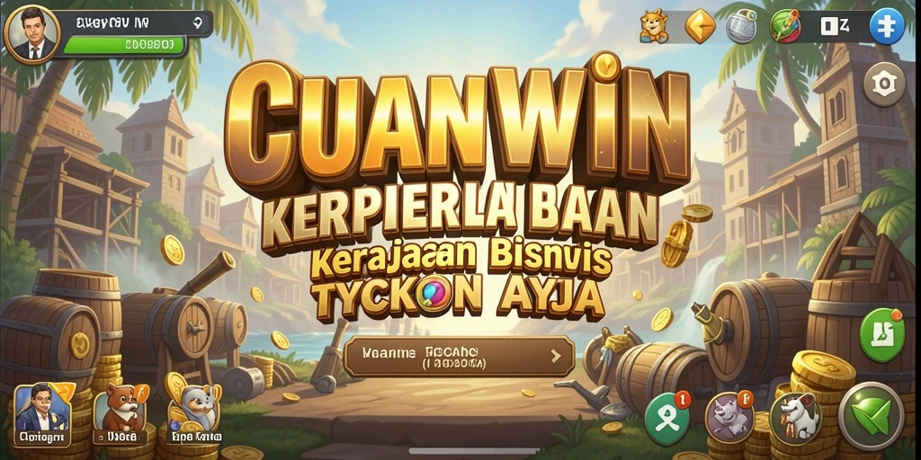 Screenshot CUANWIN menampilkan tampilan menyenangkan dalam membangun bisnis Tycoon.