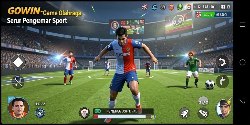 Tampilan menarik dari gameplay GOWIN dengan aksi olahraga yang mendebarkan.