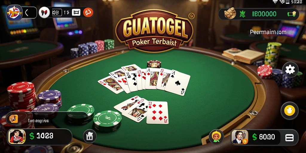 Tangkapan layar GUATOGEL menunjukkan pengalaman bermain Poker yang seru.