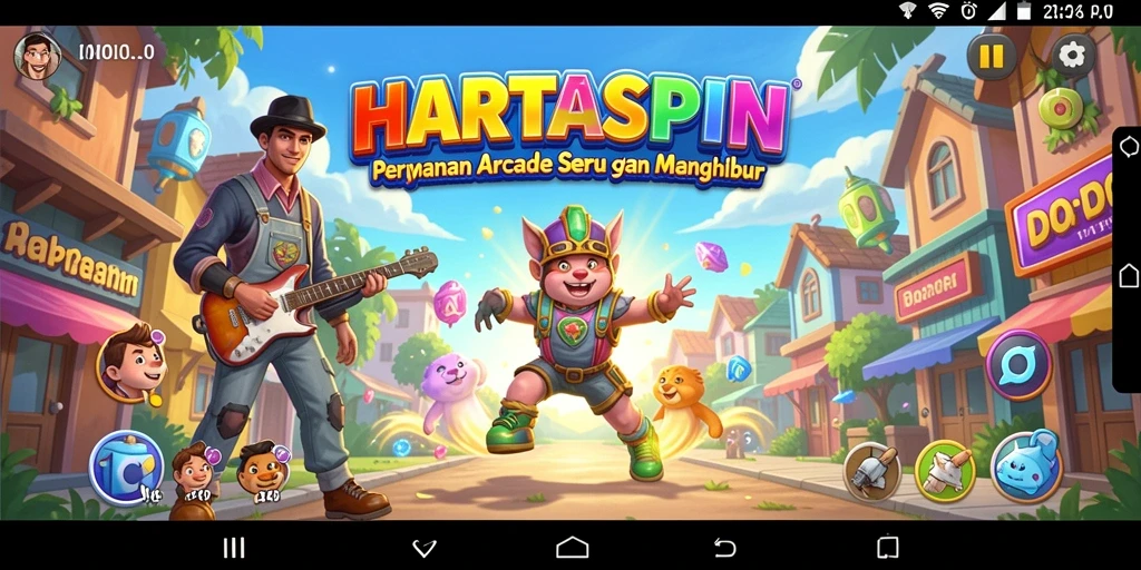 Screenshot menampilkan gameplay seru HARTASPIN dengan grafis menawan.