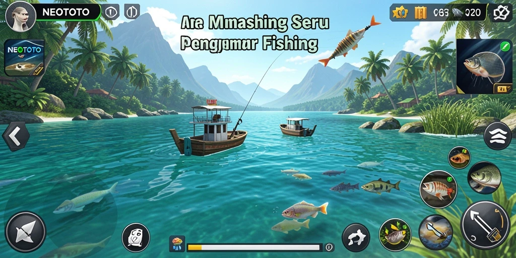 Screenshot gameplay NEOTOTO menampilkan pengalaman memancing yang menarik.