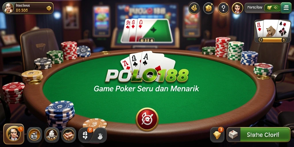Tampilan menarik dari gameplay seru poker di POLO188.