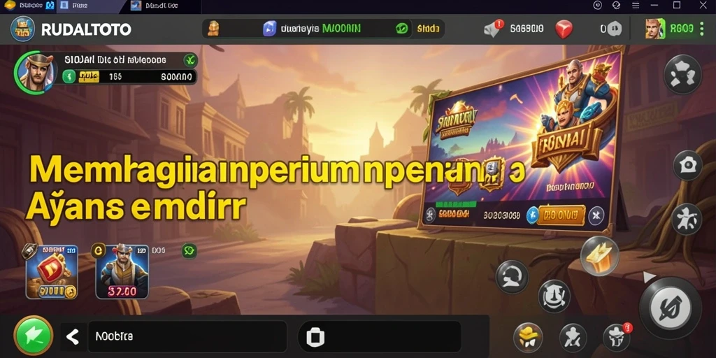 Tampilan gameplay menarik RUDALTOTO yang menghadirkan pengalaman Tycoon seru.