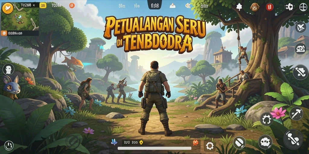 Screenshot utama TO288 menampilkan pemain menjelajahi dunia Open World yang luas.