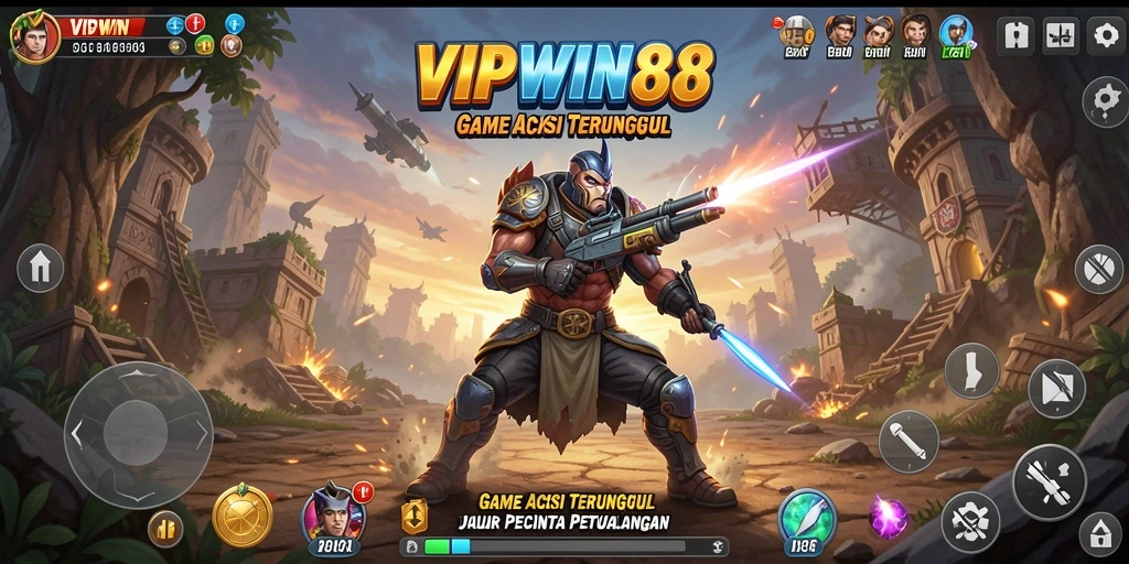 Tampilan gameplay dinamis dan mendebarkan dari VIPWIN88.